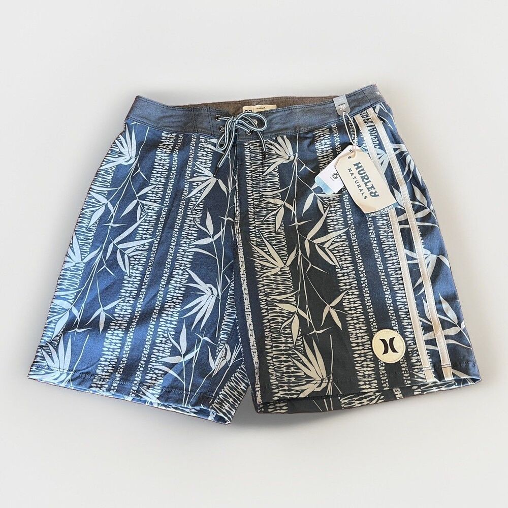 Hurley Phantom Board Shorts Mens 30 Blue Gray Naturals Tailgate 18” Swim NEW $59